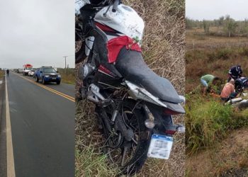 Homem e mulher ficam feridos após acidente com moto na BA-120