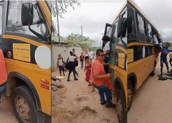 Estudantes de Serrinha entram em pânico após micro-ônibus ser tomado por fumaceiro