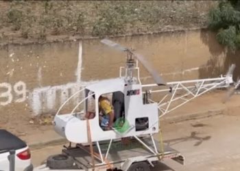 Morador de Capim Grosso constrói helicóptero e promete levantar voo nos próximos dias