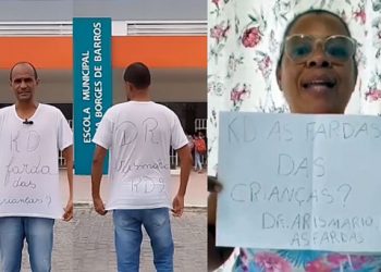 Pais de alunos reclamam da falta de uniformes em escolas municipais de Santaluz; prefeito é alvo de críticas