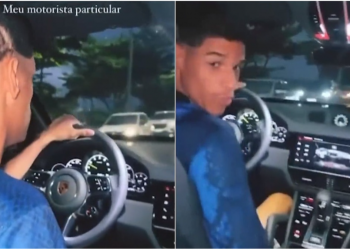 Sem habilitação, Luva de Pedreiro dirige carro com mulher grávida na carona