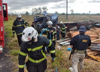 Motorista de caminhão morre em capotamento na BR 410