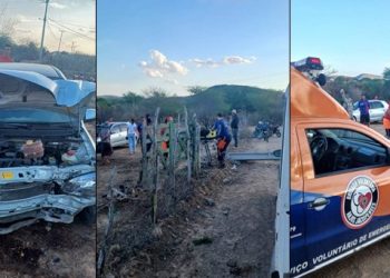 Motorista fica ferido ao colidir Celta em poste de rede elétrica
