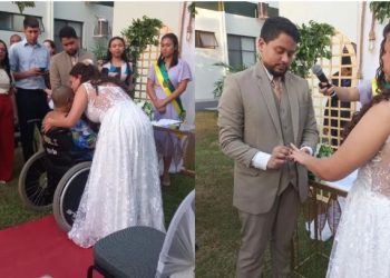 AP – Você viu? Noiva se casa dentro de hospital para mãe internada poder participar de cerimônia