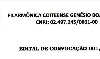 Edital de Convocação 001/2023 – Filarmônica Genésio Boaventura