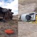 Motorista perde controle de carro e capota em represa seca às margens da BA 120