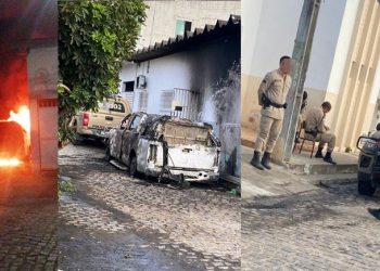 Individuo é preso em flagrante após incendiar viatura da PM (Vídeo)
