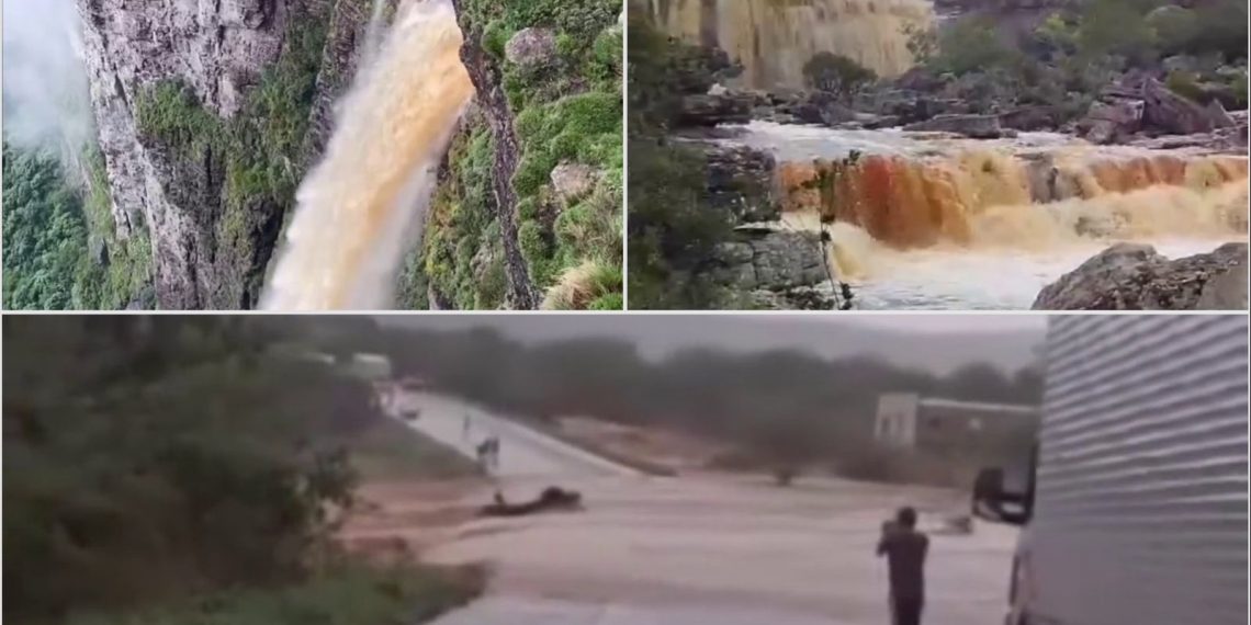 Chuvas intensas causam alagamentos e mudam cenário na Chapada Diamantina