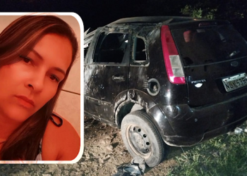 Mulher morre e outras duas ficam feridas em capotamento de Ford Fiesta na BA 144