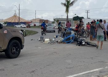 Colisão entre motocicletas deixa homem gravemente ferido no contorno de Capim Grosso