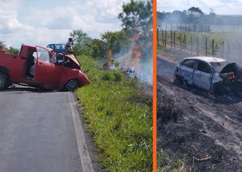Colisão seguido de incêndio em um dos veículos deixa uma pessoa morta na BA 131