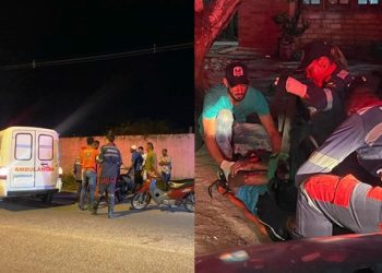 Dois acidentes envolvendo motociclistas quase que ao mesmo tempo em locais diferentes