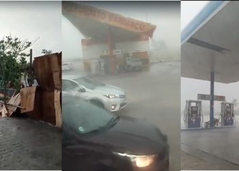 Forte temporal com rajada de vento causa muito estrago em Bandiaçu (vídeos)