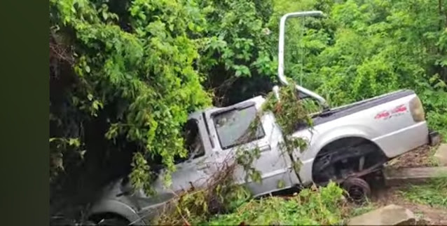 Carro capota e colide em árvore na BR 324
