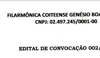 Edital de Convocação 002/2023 – Filarmônica Genésio Boaventura