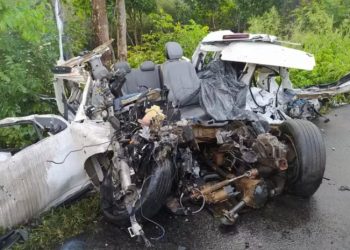 Três pessoas morrem e uma fica gravemente ferida após colisão entre caminhonete e caminhão na BR 242