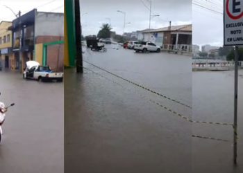 Chuvas fortes deixam ruas e estradas alagadas nesta terça-feira