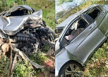 Motorista sofre apenas ferimentos leves em grave acidente na BA 395