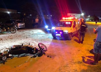 Colisão envolvendo motocicletas deixa dois feridos em estrada vicinal