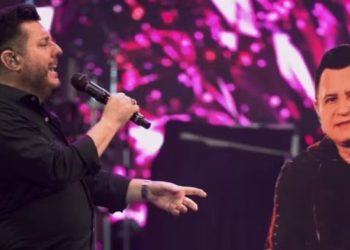 Bruno improvisa Marrone de papelão para show sem o parceiro em Serrinha