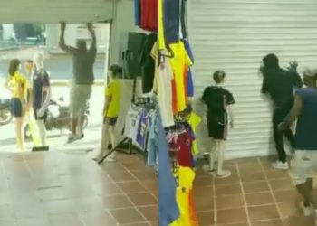 Empresário age rápido e tranca bandidos dentro de loja durante assalto (vídeo)