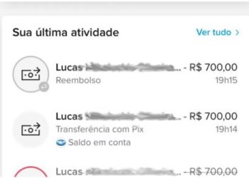 Paranaense recebe PIX de R$ 700 por engano, devolve dinheiro, mas fica no prejuízo após banco também estornar valor