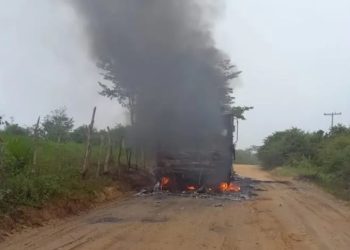 Ônibus escolar pega fogo enquanto transportava alunos; nenhum ficou ferido