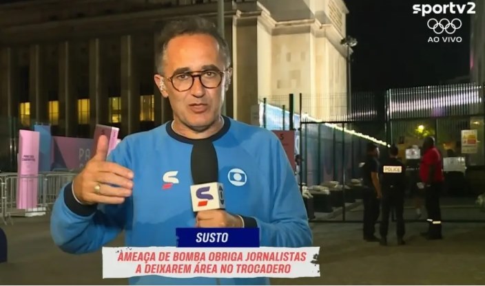 Equipe do Sportv deixa estúdio em Paris por ameaça de bomba: “Estamos bem”