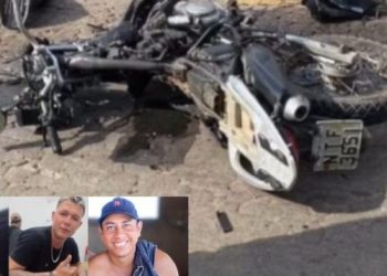 Dois homens morrem após motocicleta ser atingida por carreta na BR 116/Norte