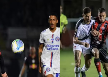 Dupla BA-VI se deu mal na rodada do Brasileirão. Bahia derrotado pelo Bragantino e Vitória pelo Vasco