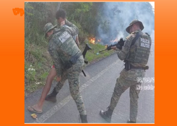 Homem é preso em flagrante enquanto usava isqueiro e combustível para colocar fogo em vegetação