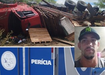 Homem morre e três ficam feridos após caminhão tombar na BA-314