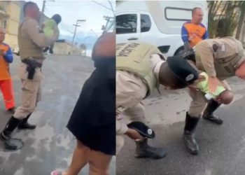 Salvador – Bebê engasgado é salvo por policiais militares (vídeo)