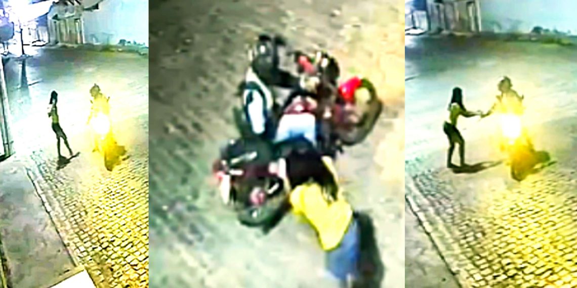 Assaltante pede celular de jovem, ela disse não estava com o aparelho e o bandido leva suas sandálias