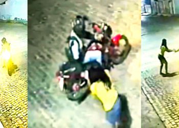 Assaltante pede celular de jovem, ela disse não estava com o aparelho e o bandido leva suas sandálias