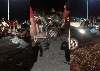 Mulher morre e cinco pessoas ficam feridas em acidente na BA 395 em Caldas do Jorro