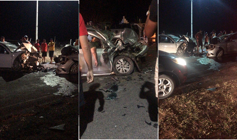 Mulher morre e cinco pessoas ficam feridas em acidente na BA 395 em Caldas do Jorro