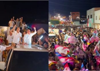 Em clima de Coité Folia e símbolo da paz, Marcelo Araújo realiza o último comício