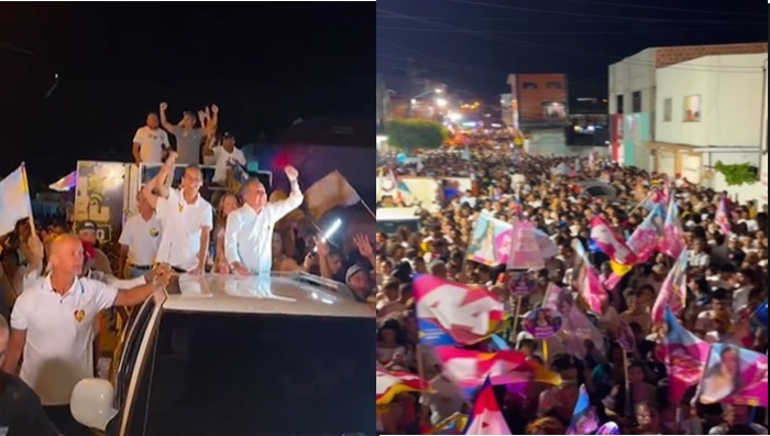 Em clima de Coité Folia e símbolo da paz, Marcelo Araújo realiza o último comício