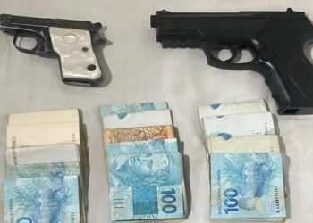Ação rápida da PM frustra sequestro e apreende armas e dinheiro