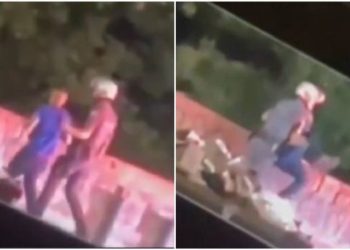 SP – Homem é jogado de ponte durante abordagem policial