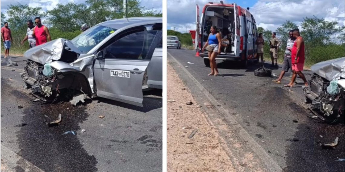 Colisão frontal envolvendo dois carros deixa duas vítimas fatais na BA 084