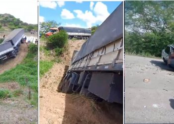 Acidente na BR 110 envolvendo bitrem e dois carros de passeios deixa 6 vítimas fatais (atualizada)
