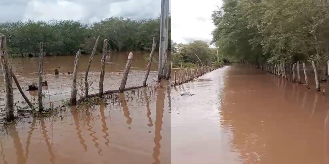 Grande volume d’água do Rio Itapicuru interdita estradas e isola grandes povoados e distritos de Queimadas