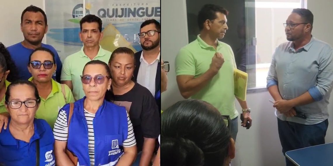 Quijingue I – servidores acusam prefeito de trancar a porta da Prefeitura para não recebê-los. Eles reivindicam os salários de dezembro não pagos