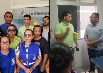 Quijingue I – servidores acusam prefeito de trancar a porta da Prefeitura para não recebê-los. Eles reivindicam os salários de dezembro não pagos