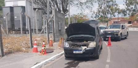 PM prende em flagrante dois indivíduos furtando cabos de telefonia da OI em Valente