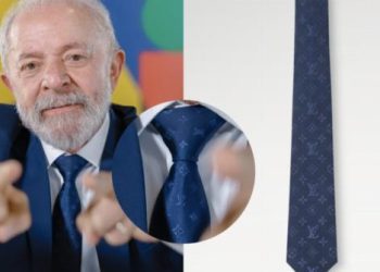 Lula usa gravata de R$ 1.680, um dia antes de sugerir população brasileira a não comprar produto caro