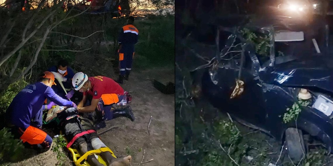 Motorista de Uno morre e carona fica gravemente ferido em capotamento na BA 120