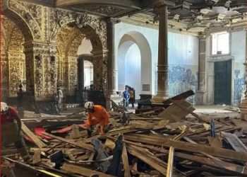 Turista morre e outras 5 pessoas ficam feridas após desabamento do teto de ‘igreja de ouro’ no Centro Histórico de Salvador